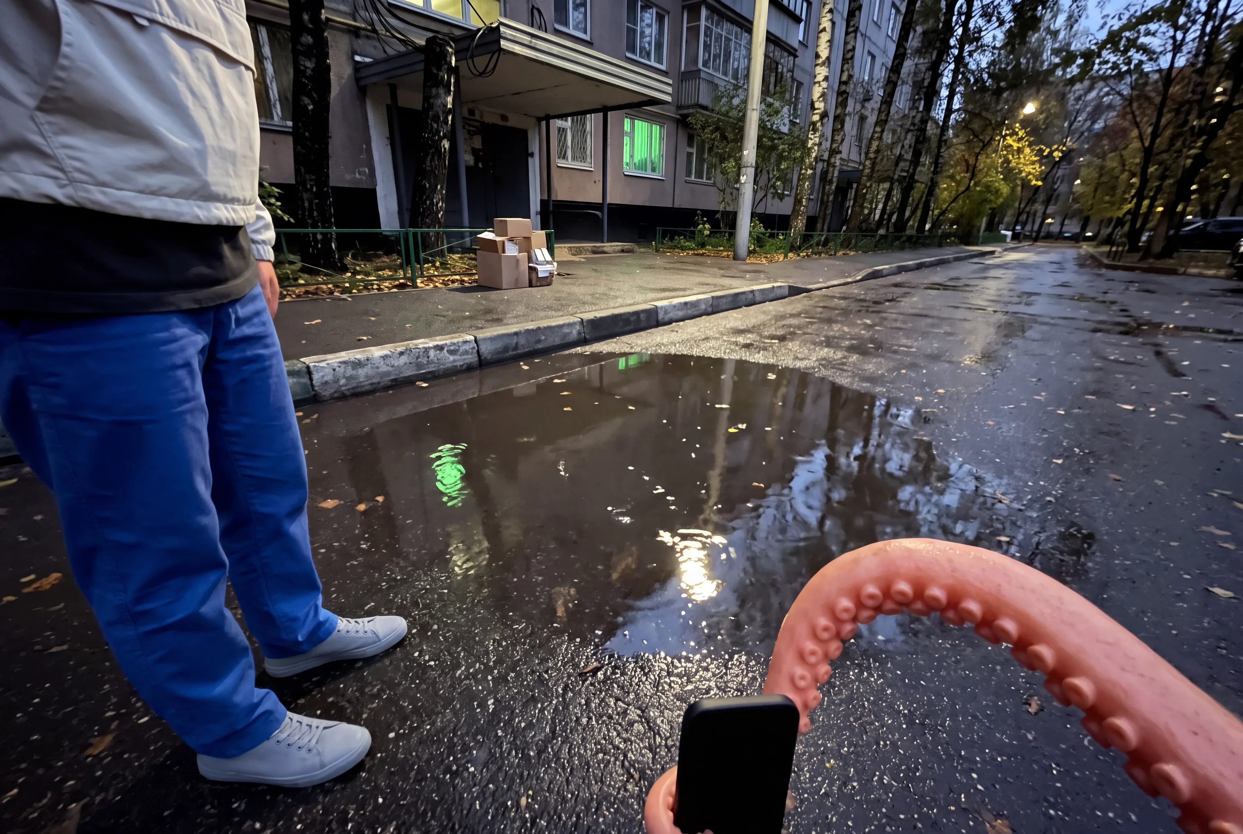 Стояла у лужи, пока не стемнело